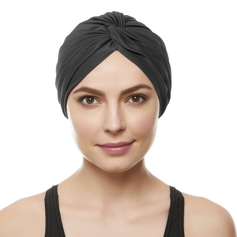 Beemo Womenâ€™s Swim Bathing Turban - Black - Image 3